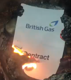 GMB London Gas members burn 